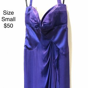 Formal floor length silk halter dress